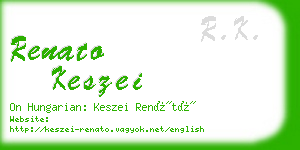 renato keszei business card